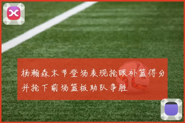 杨瀚森末节登场表现抢眼补篮得分并抢下前场篮板助队争胜